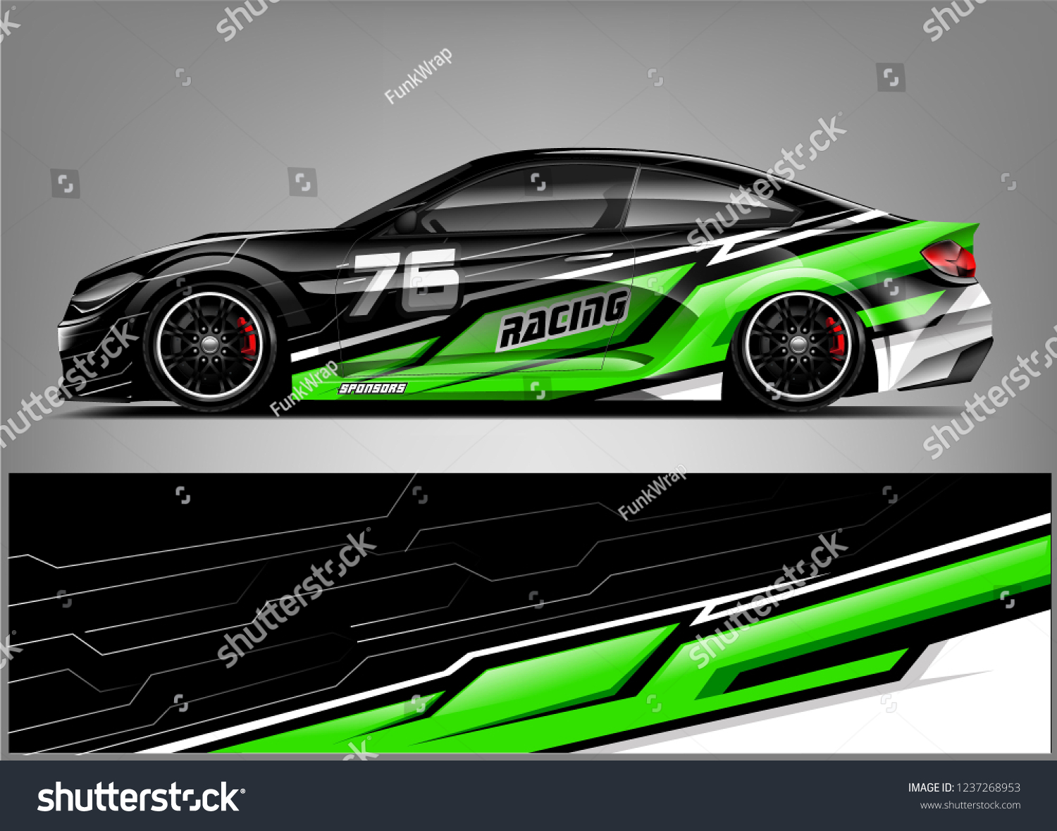 Racing car wrap design. Sport car. abstract background with vector.
