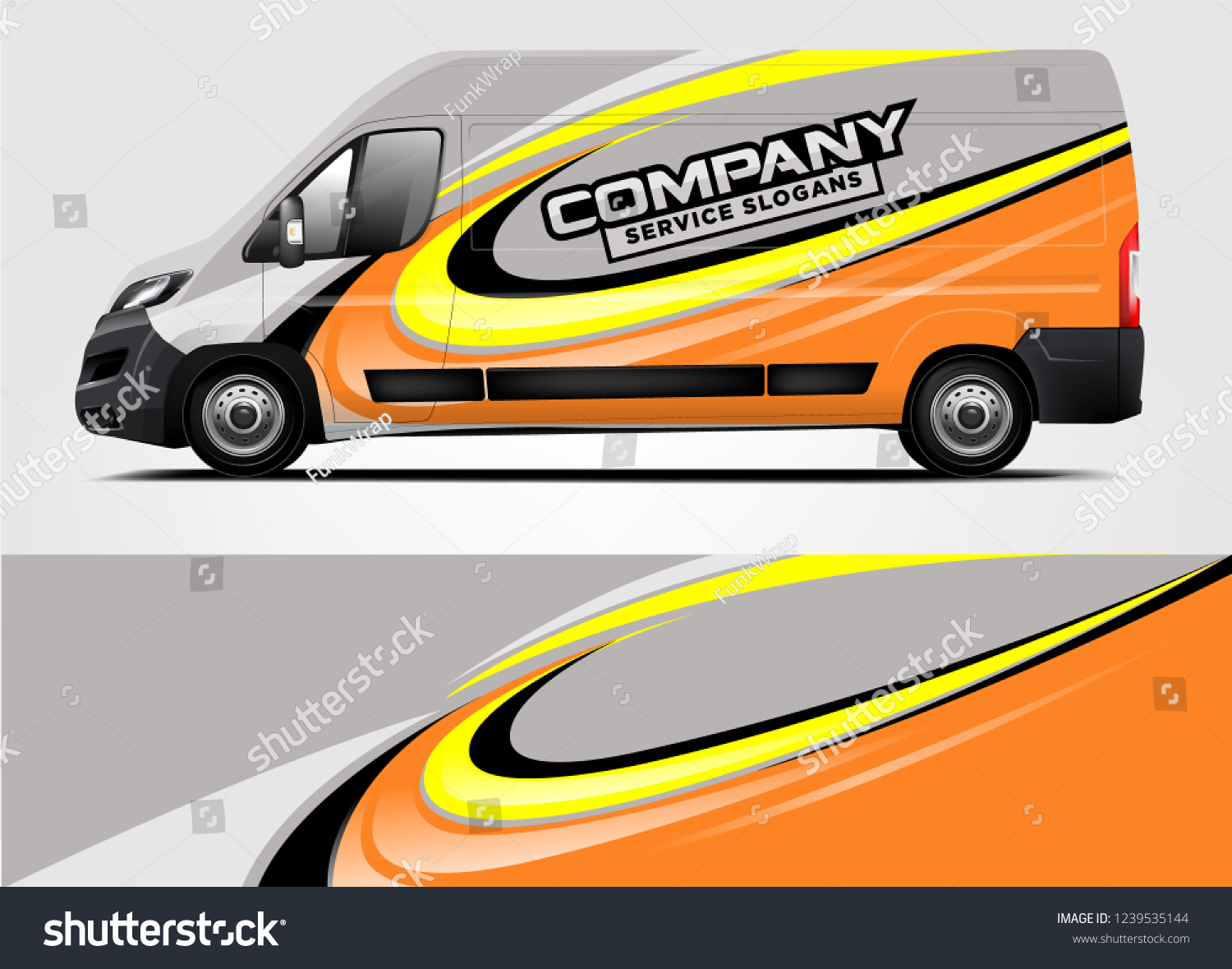 Van Wrap design for company, decal, wrap, and sticker. vector eps10