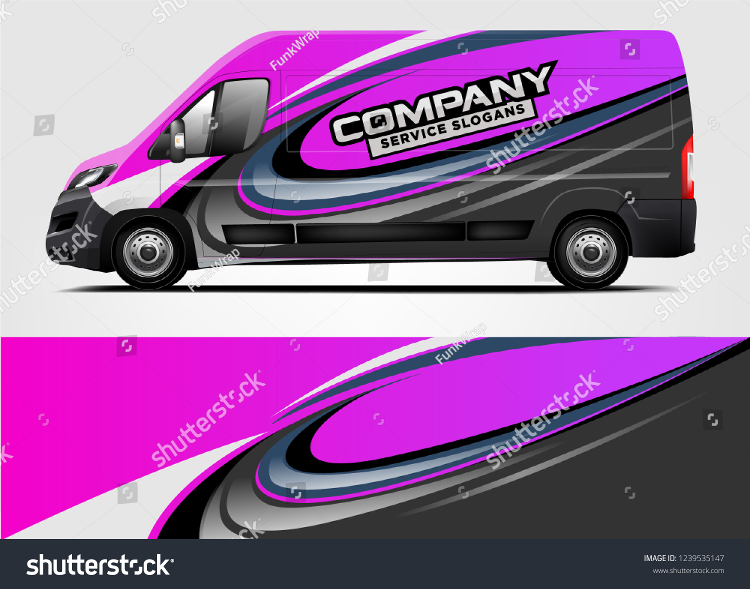 Van Wrap design for company, decal, wrap, and sticker. vector eps10