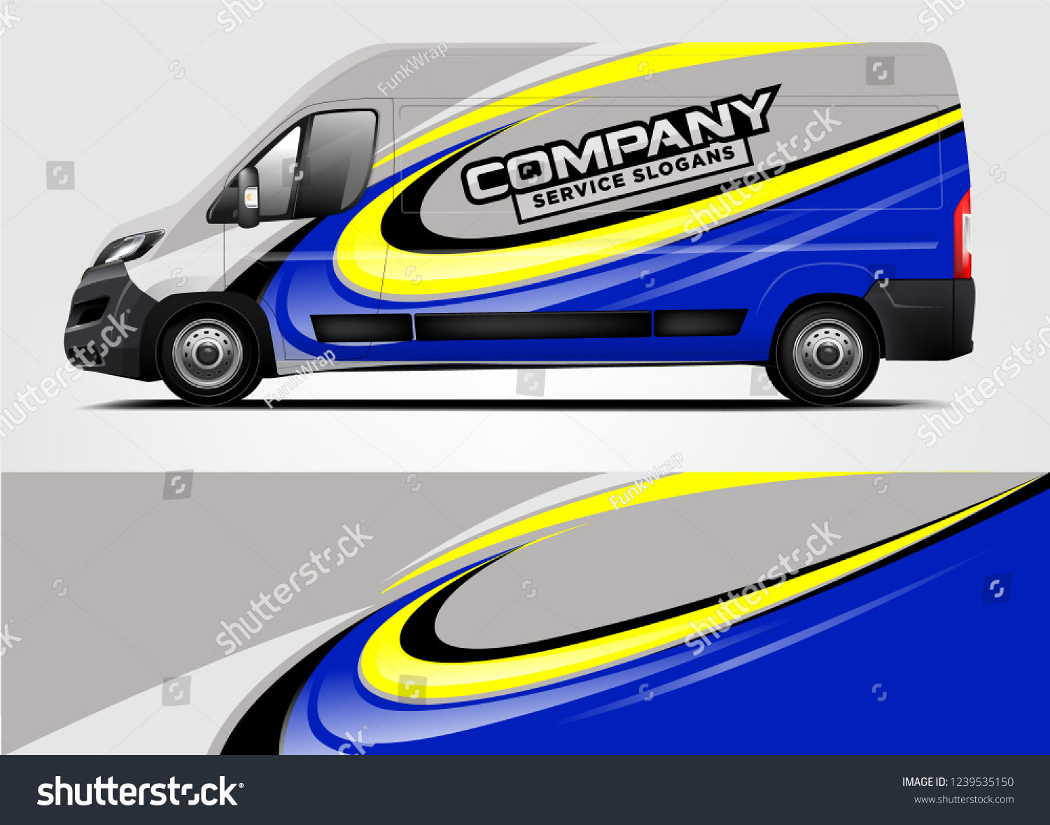 Van Wrap design for company, decal, wrap, and sticker. vector eps10