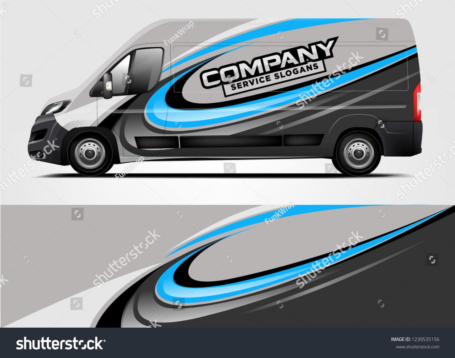 Van Wrap design for company, decal, wrap, and sticker. vector eps10