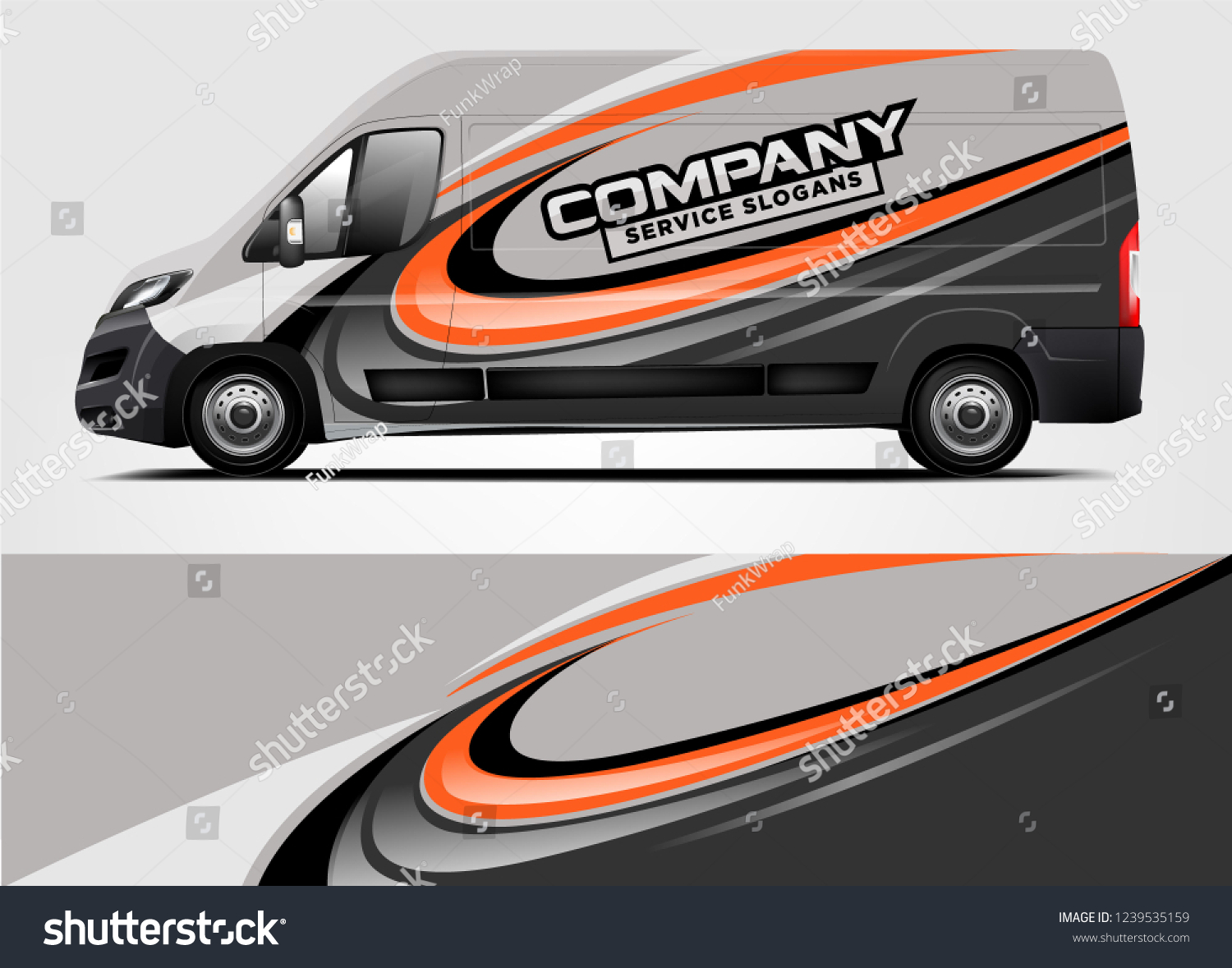 Van Wrap design for company, decal, wrap, and sticker. vector eps10