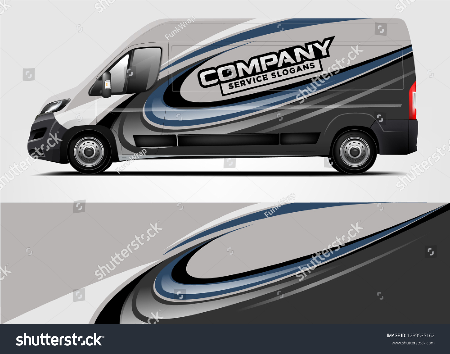 Van Wrap design for company, decal, wrap, and sticker. vector eps10
