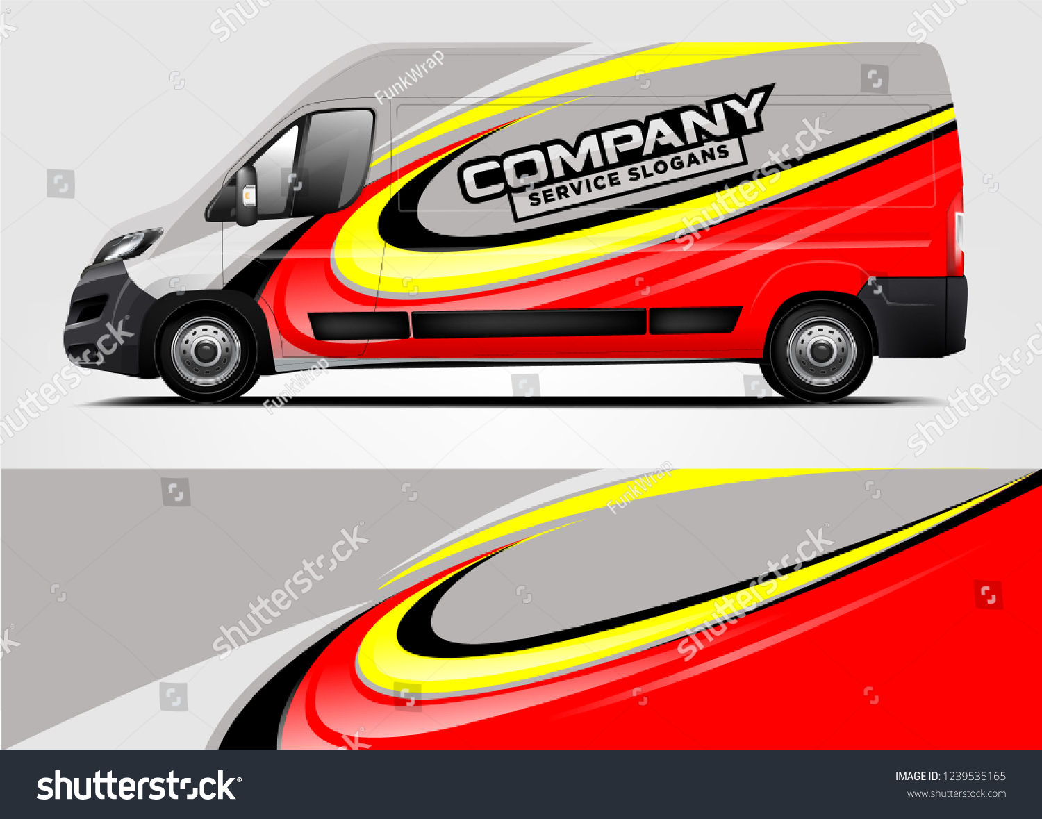 Van Wrap design for company, decal, wrap, and sticker. vector eps10