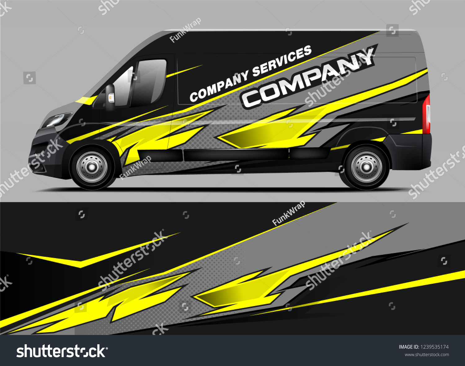 Van Wrap design for company, decal, wrap, and sticker. vector eps10