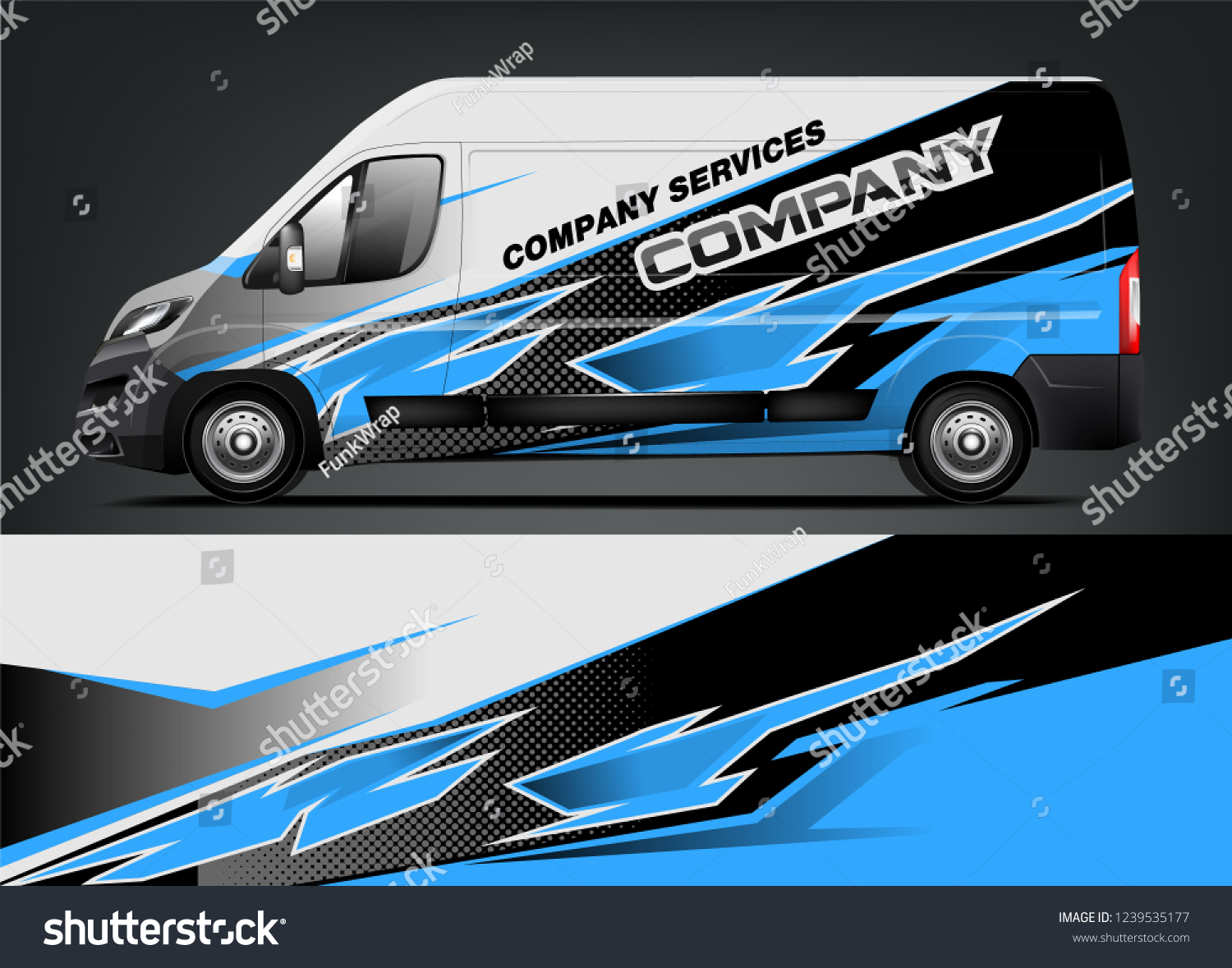 Van Wrap design for company, decal, wrap, and sticker. vector eps10