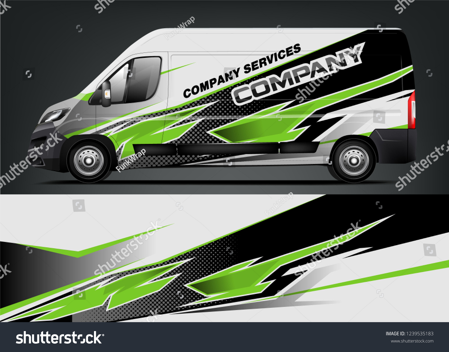 Van Wrap design for company, decal, wrap, and sticker. vector eps10