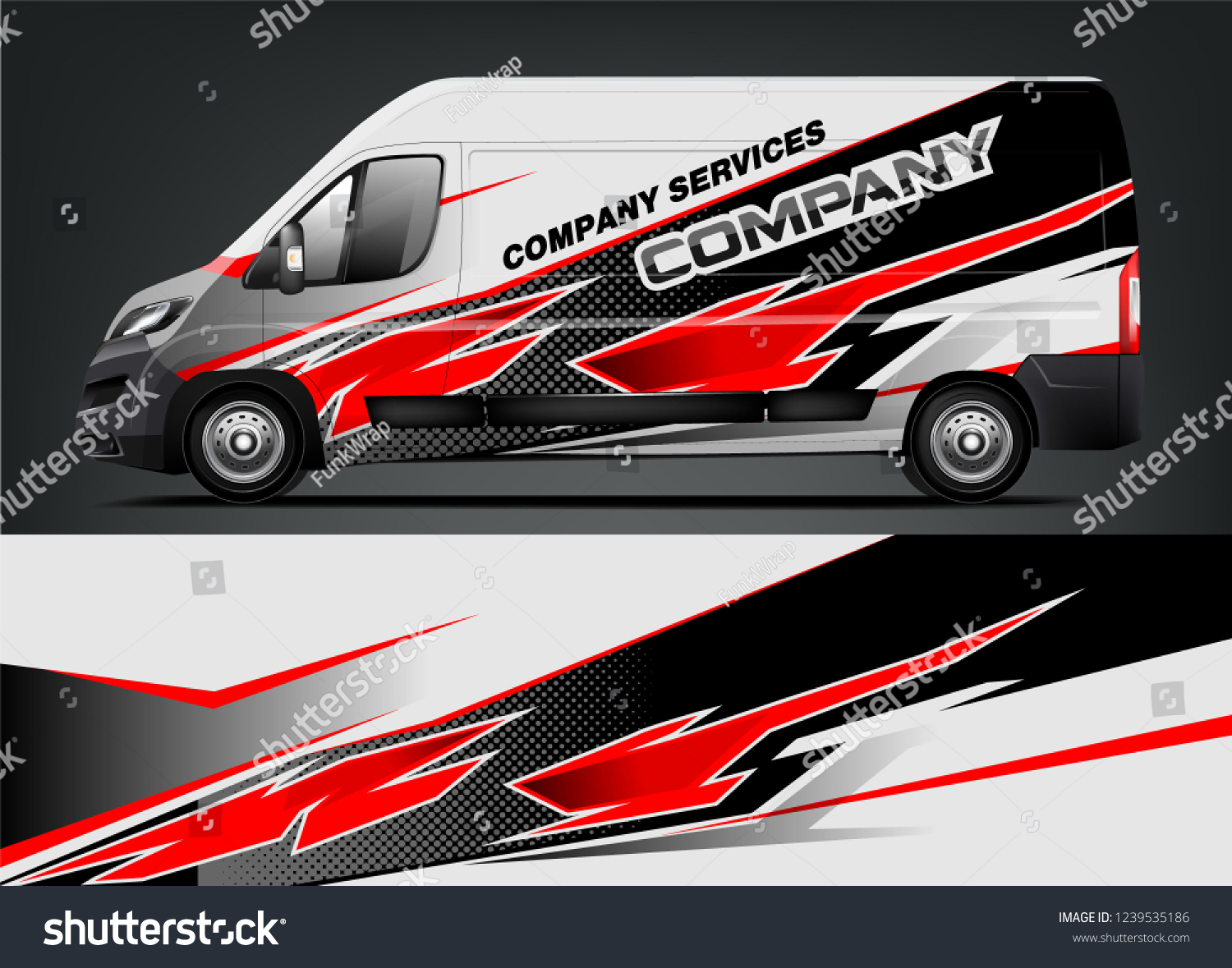 Van Wrap design for company, decal, wrap, and sticker. vector eps10