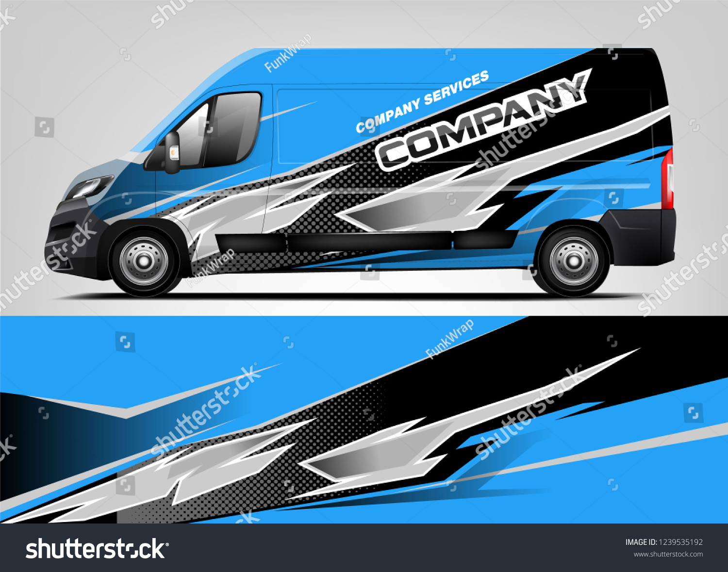 Van Wrap design for company, decal, wrap, and sticker. vector eps10