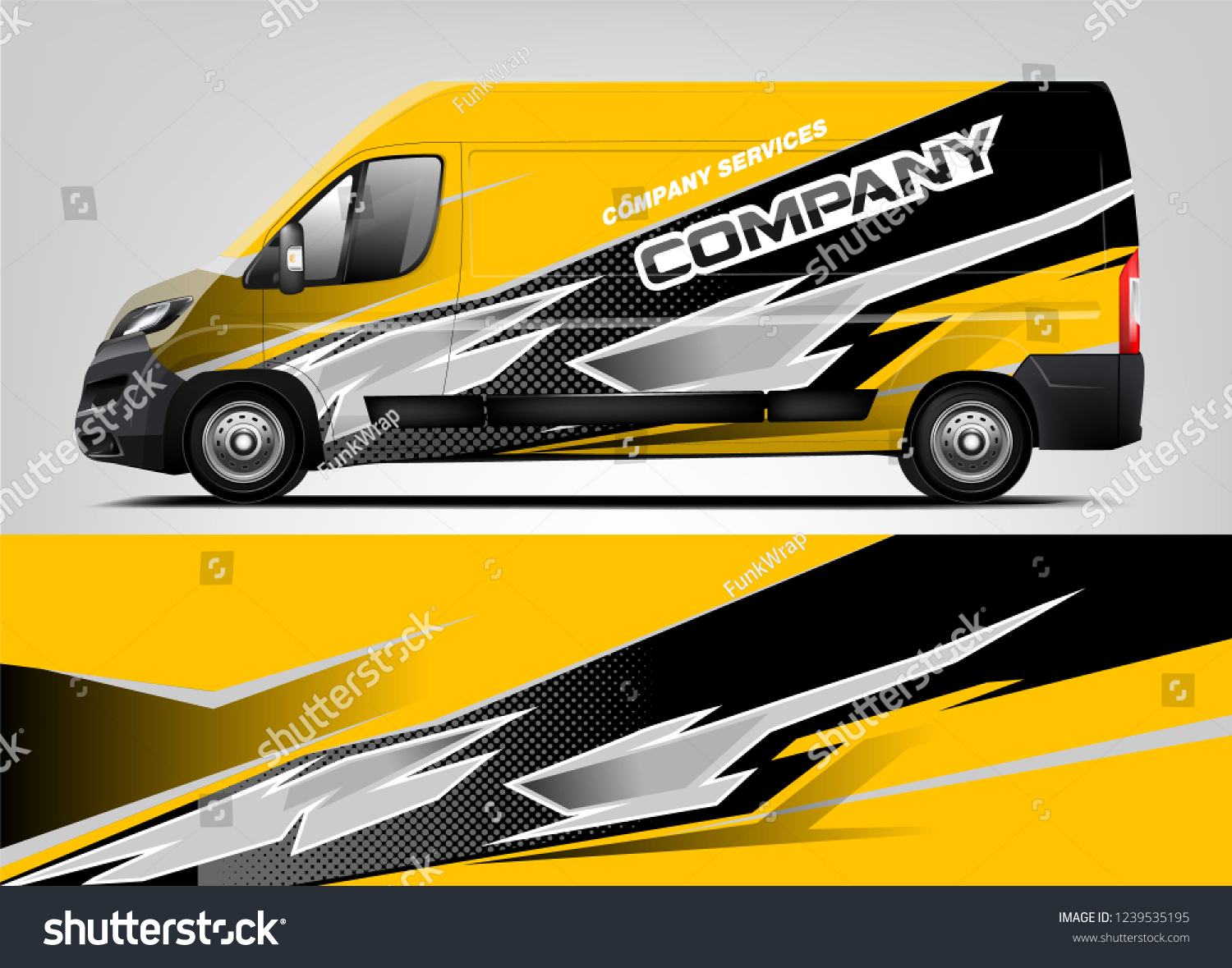 Van Wrap design for company, decal, wrap, and sticker. vector eps10