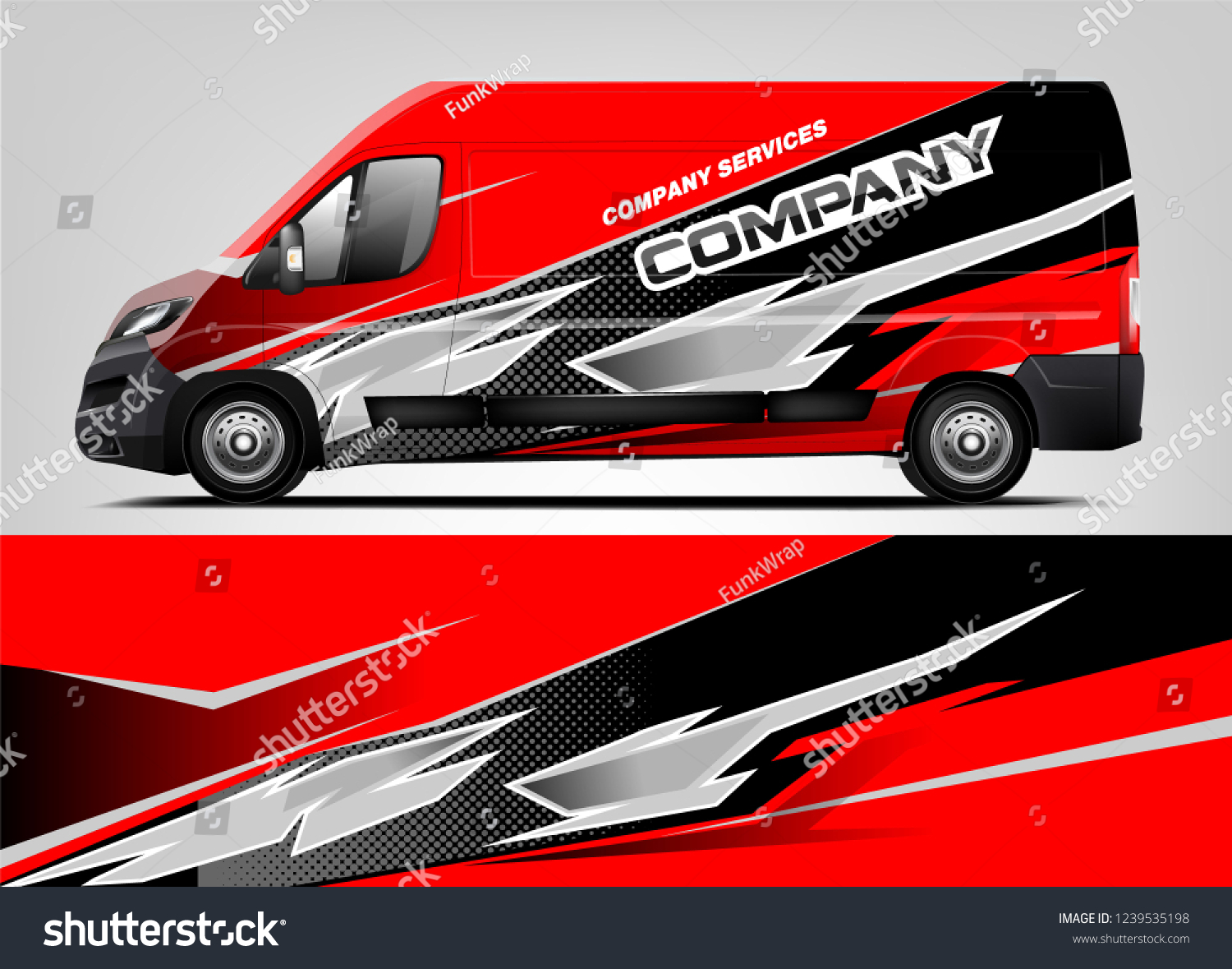 Van Wrap design for company, decal, wrap, and sticker. vector eps10
