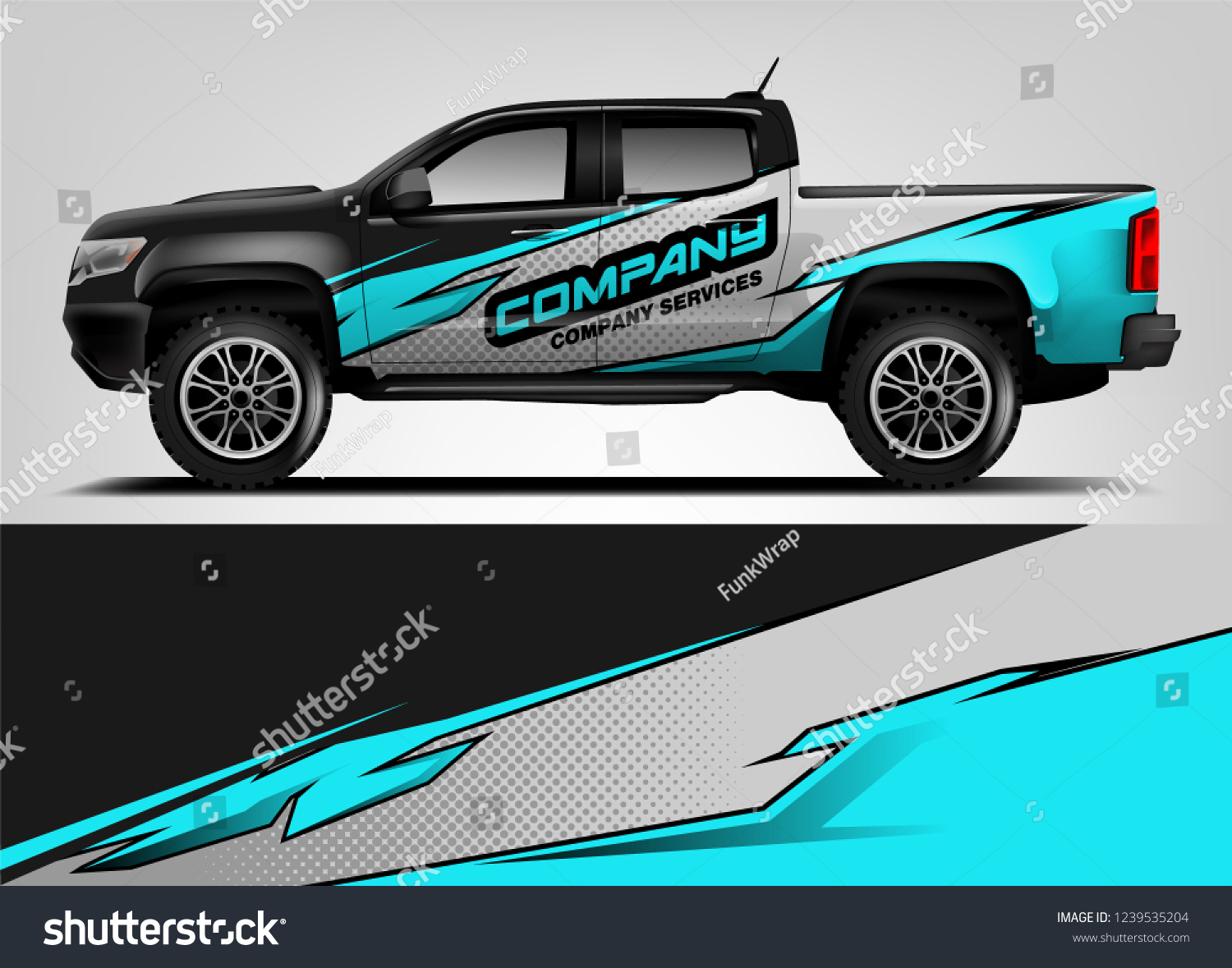 Van Wrap design for company, decal, wrap, and sticker. vector eps10