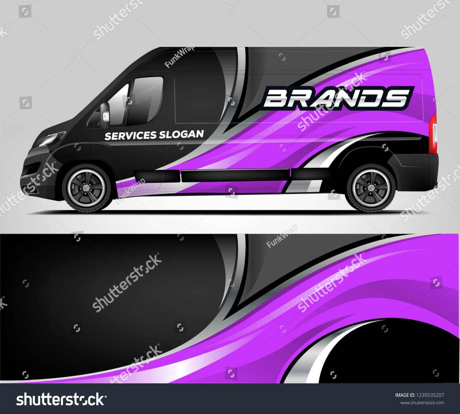 Van Wrap design for company, decal, wrap, and sticker. vector eps10