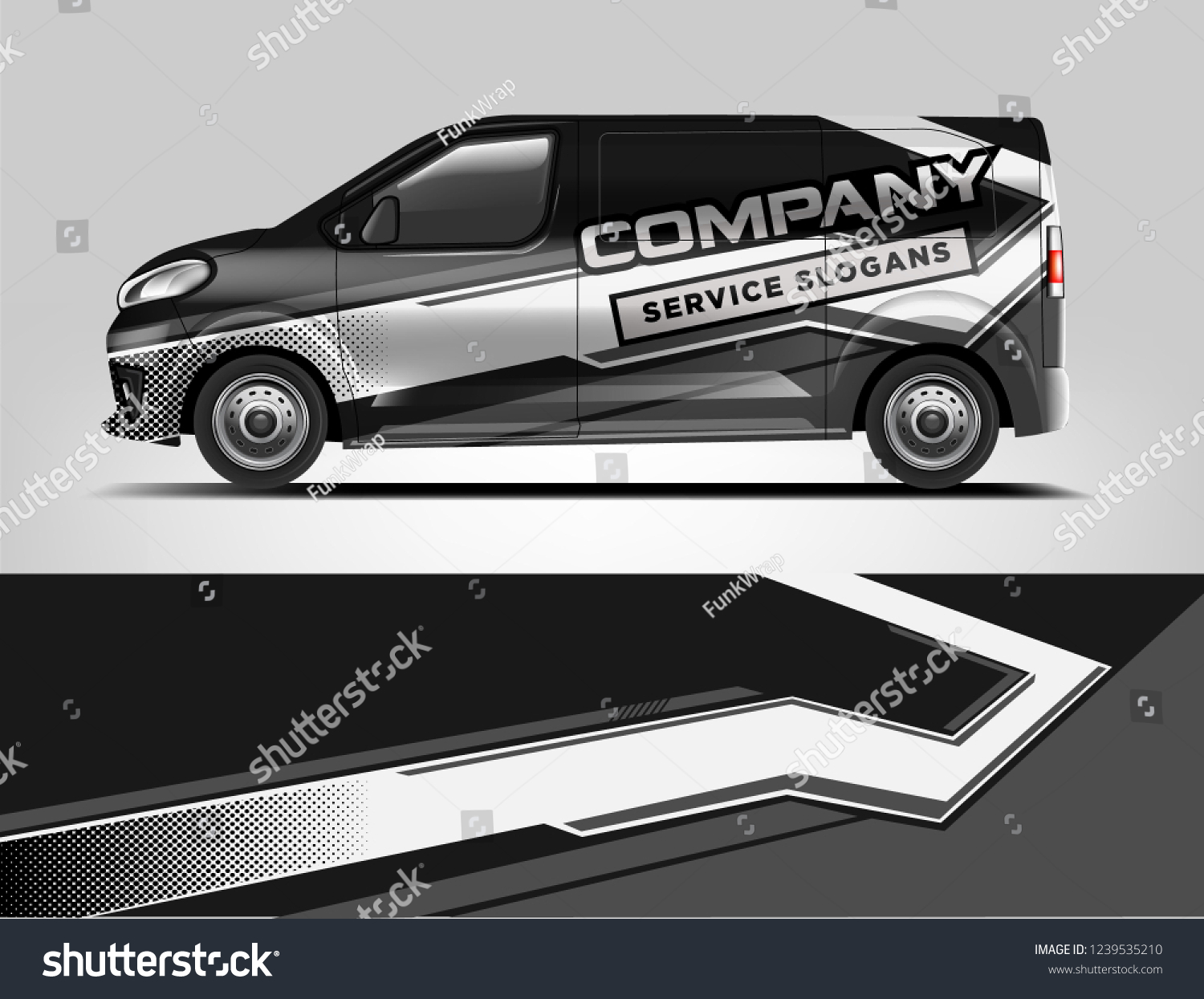 Van Wrap design for company, decal, wrap, and sticker. vector eps10
