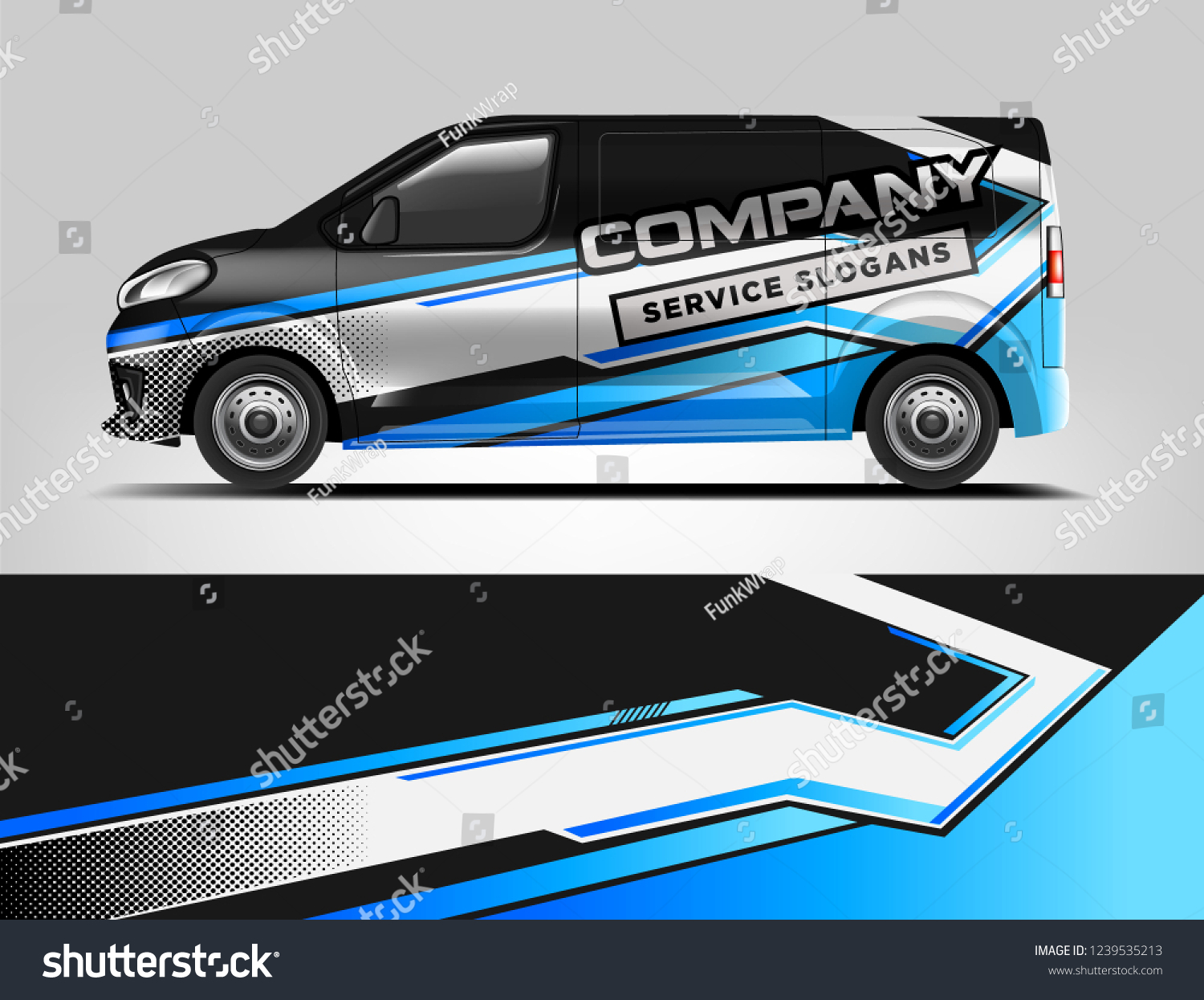 Van Wrap design for company, decal, wrap, and sticker. vector eps10