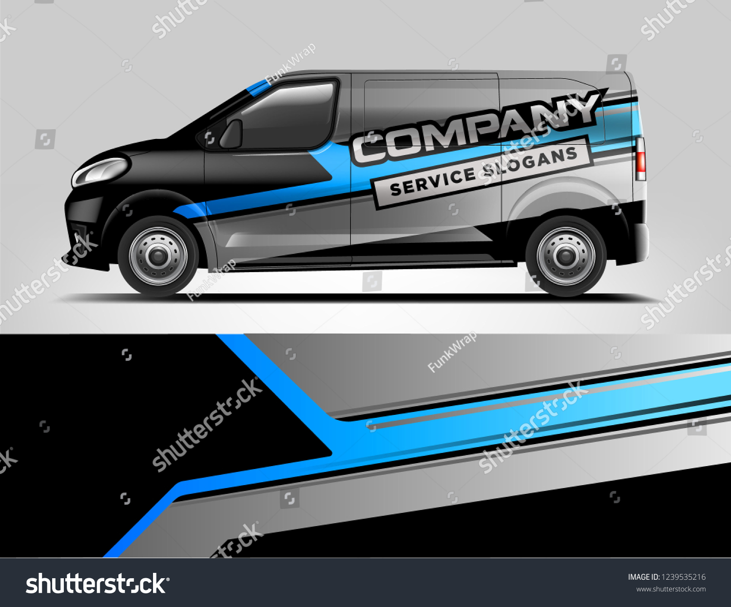 Van Wrap design for company, decal, wrap, and sticker. vector eps10