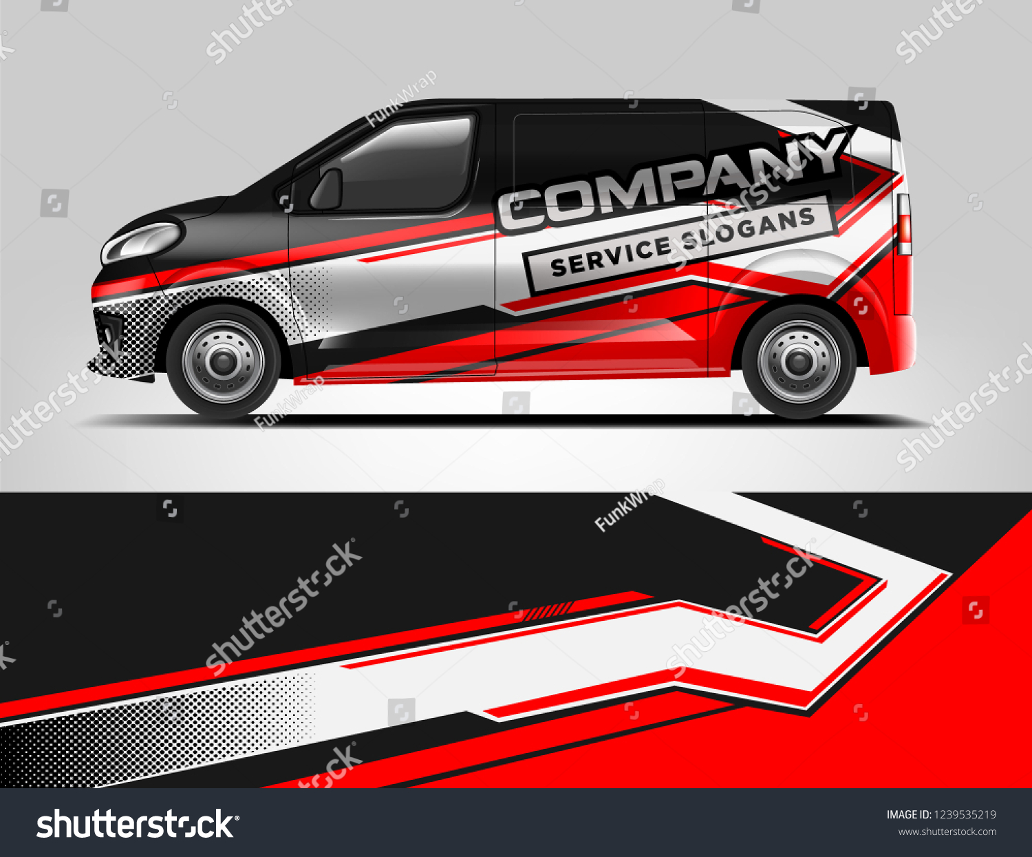 Van Wrap design for company, decal, wrap, and sticker. vector eps10