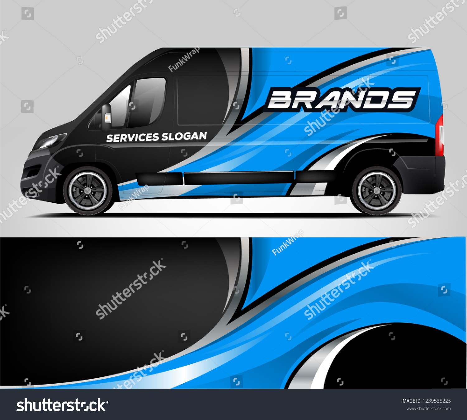 Van Wrap design for company, decal, wrap, and sticker. vector eps10