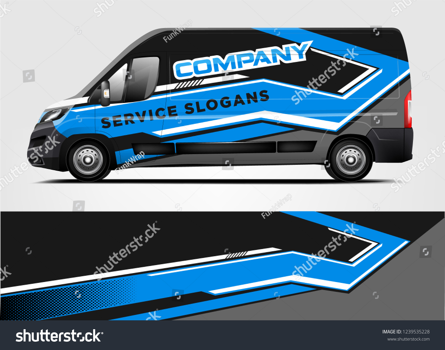 Van Wrap design for company, decal, wrap, and sticker. vector eps10