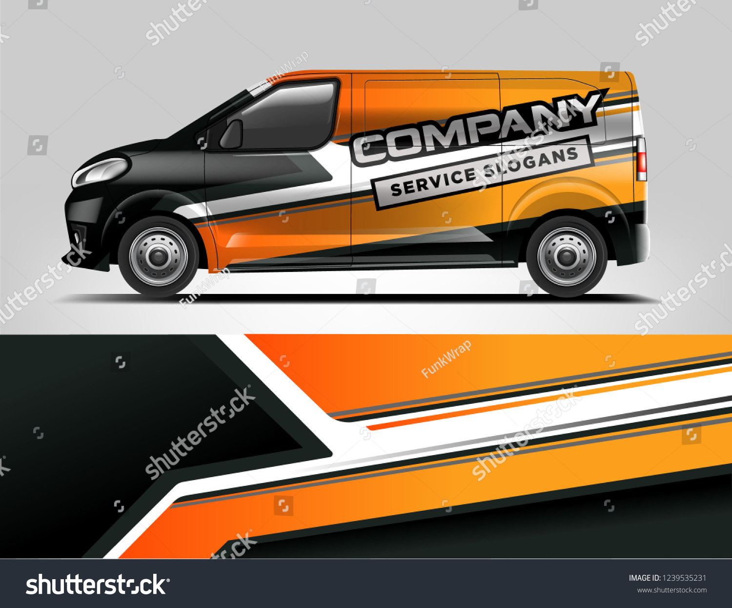 Van Wrap design for company, decal, wrap, and sticker. vector eps10