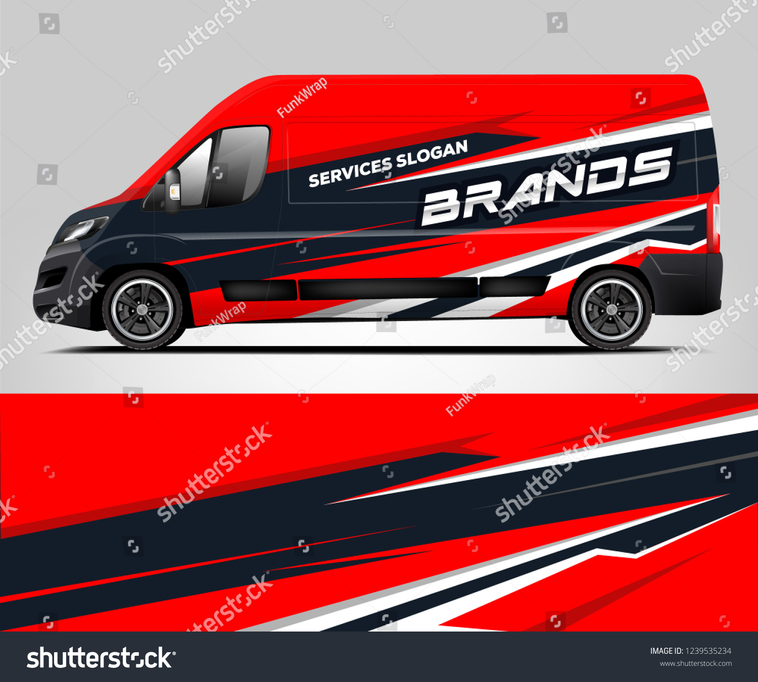 Van Wrap design for company, decal, wrap, and sticker. vector eps10