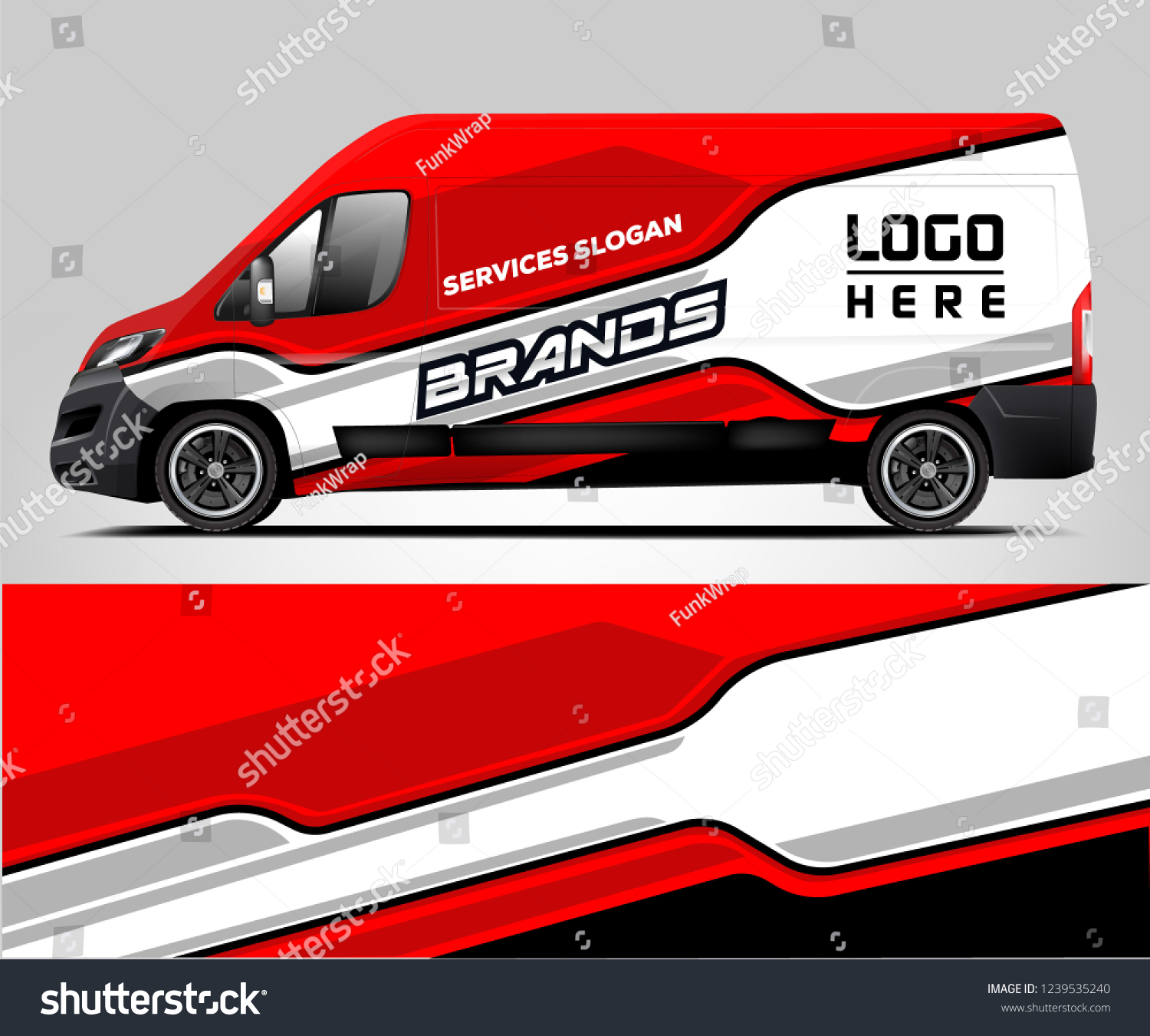 Van Wrap design for company, decal, wrap, and sticker. vector eps10