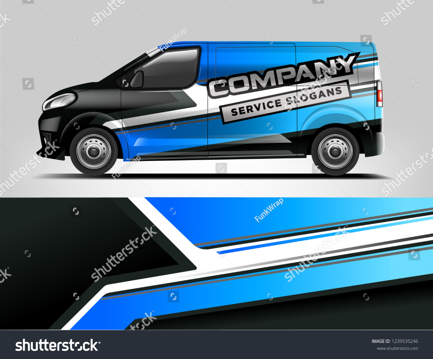 Van Wrap design for company, decal, wrap, and sticker. vector eps10