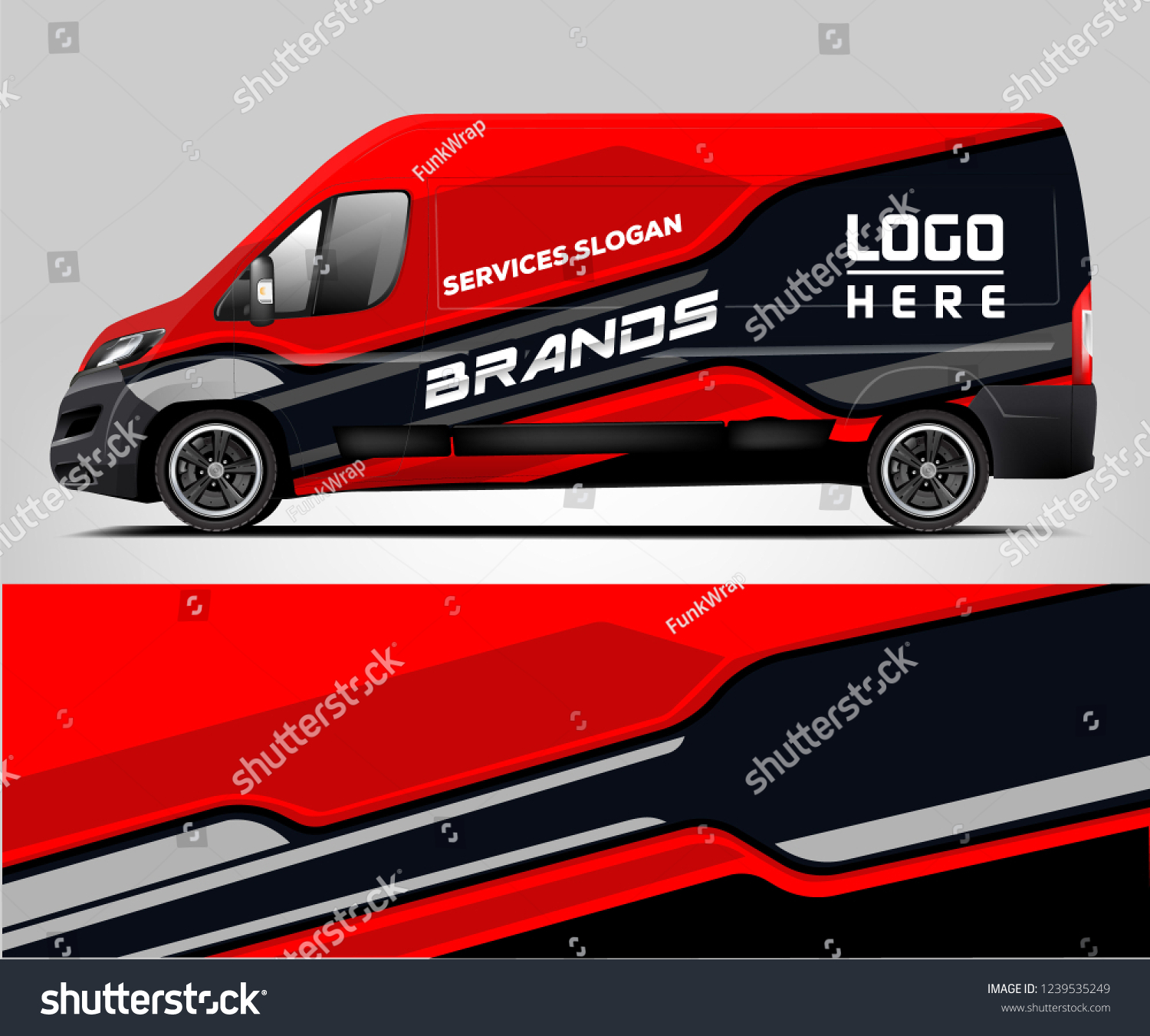 Van Wrap design for company, decal, wrap, and sticker. vector eps10