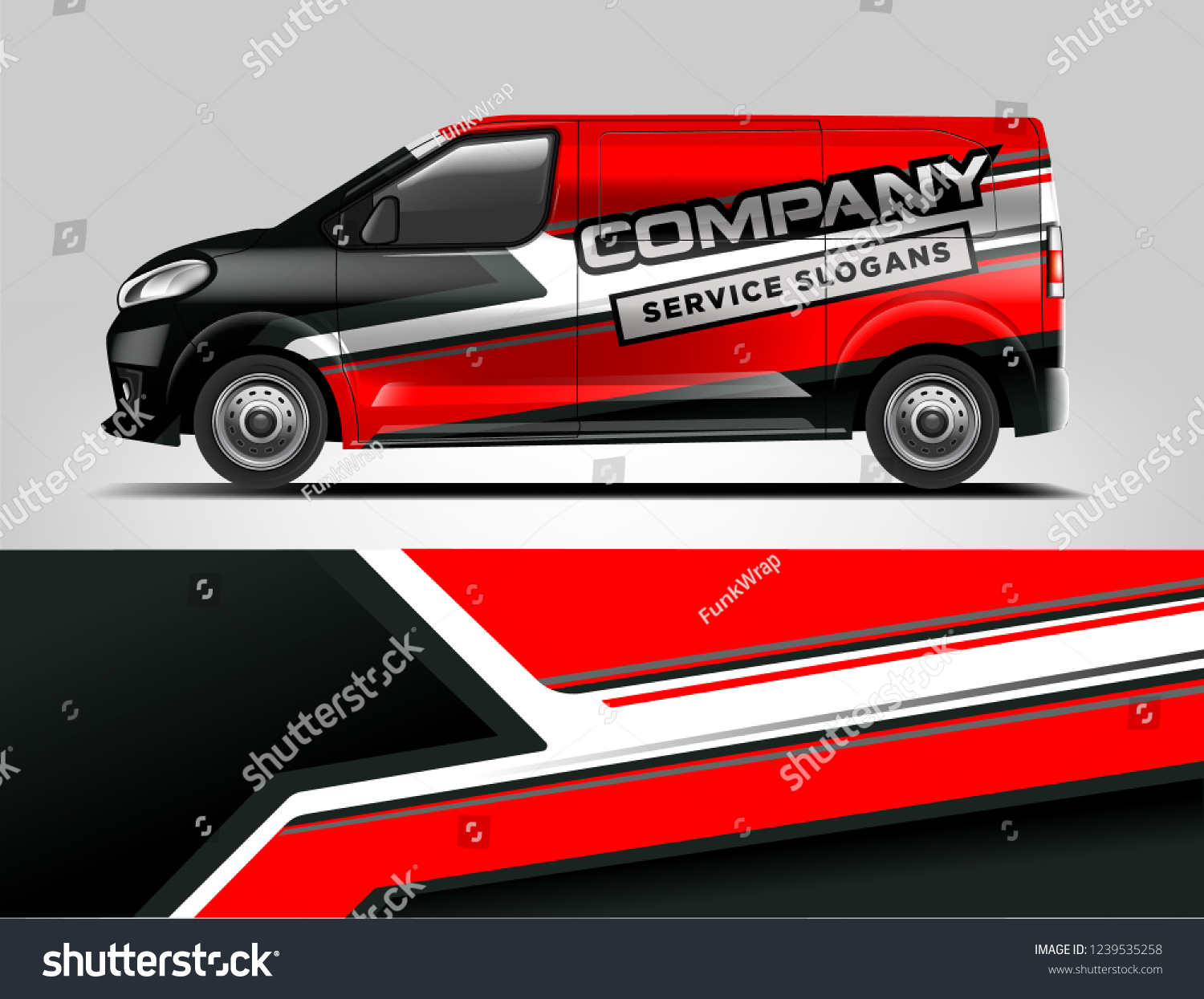 Van Wrap design for company, decal, wrap, and sticker. vector eps10
