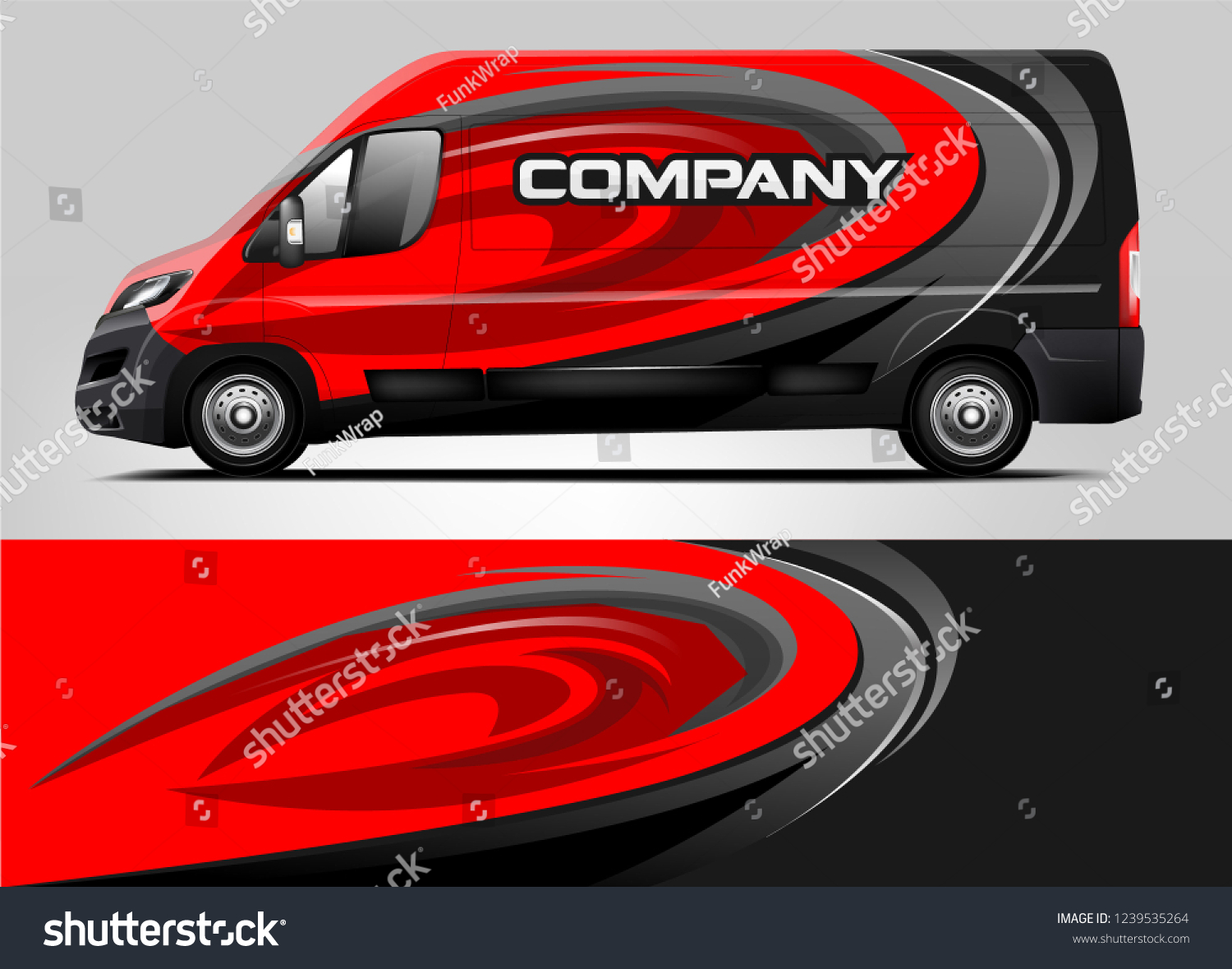 Van Wrap design for company, decal, wrap, and sticker. vector eps10