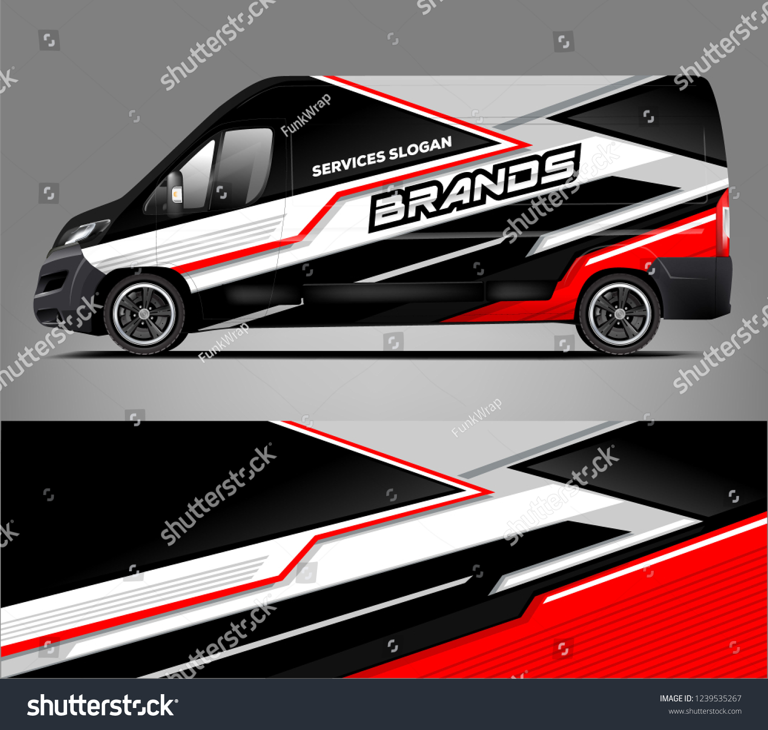 Van Wrap design for company, decal, wrap, and sticker. vector eps10
