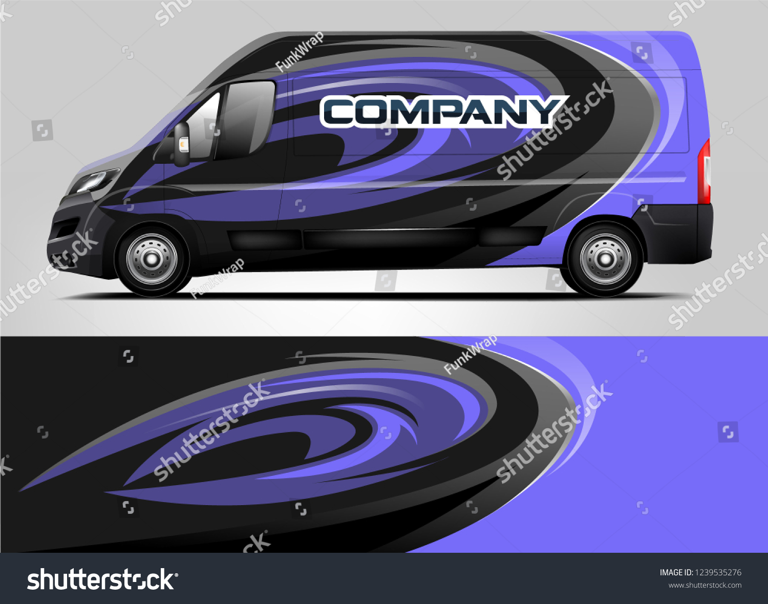 Van Wrap design for company, decal, wrap, and sticker. vector eps10