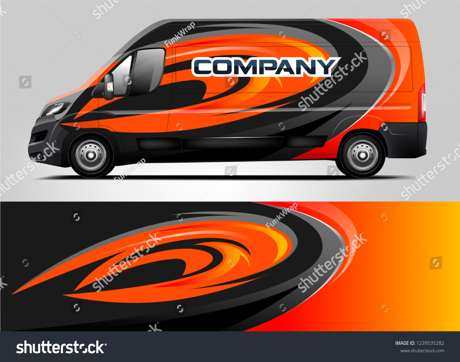 Van Wrap design for company, decal, wrap, and sticker. vector eps10