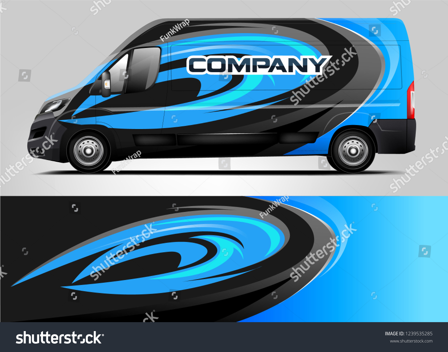 Van Wrap design for company, decal, wrap, and sticker. vector eps10