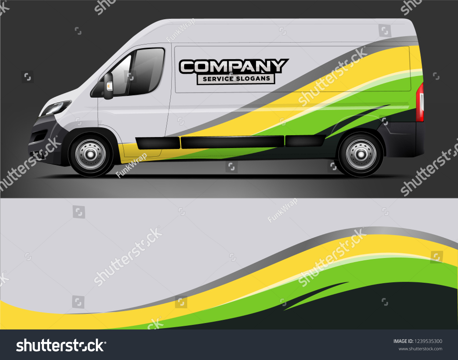 Van Wrap design for company, decal, wrap, and sticker. vector eps10