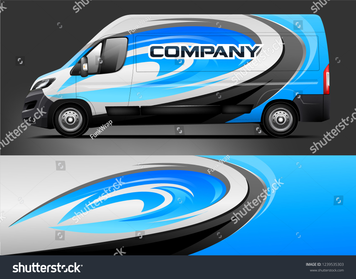 Van Wrap design for company, decal, wrap, and sticker. vector eps10