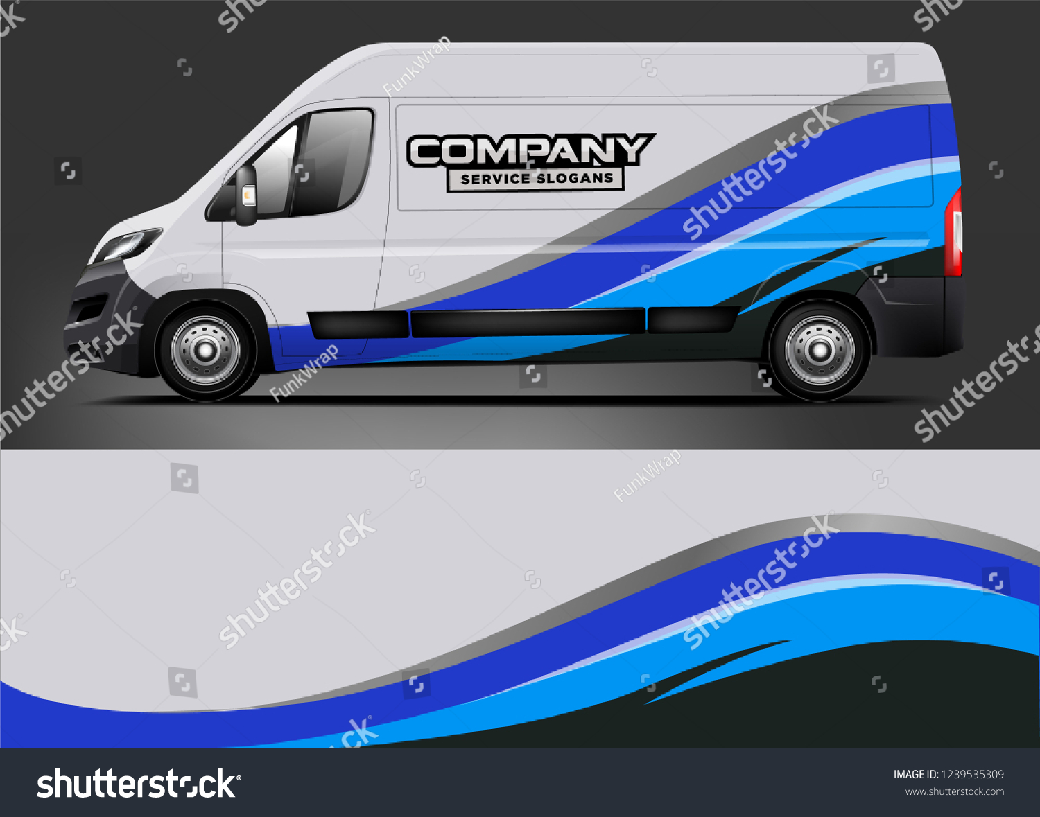 Van Wrap design for company, decal, wrap, and sticker. vector eps10
