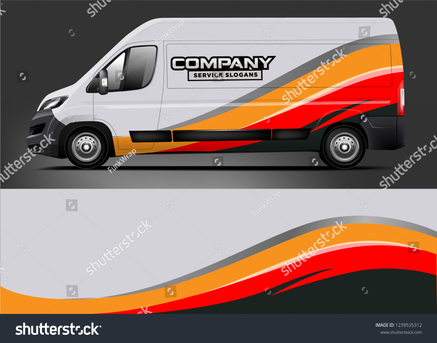 Van Wrap design for company, decal, wrap, and sticker. vector eps10
