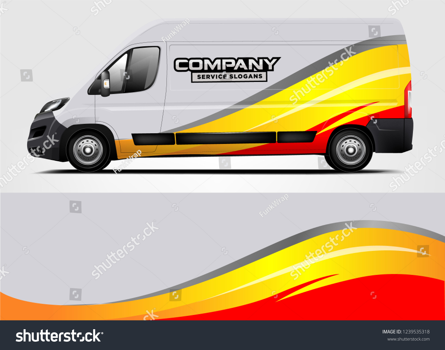 Van Wrap design for company, decal, wrap, and sticker. vector eps10