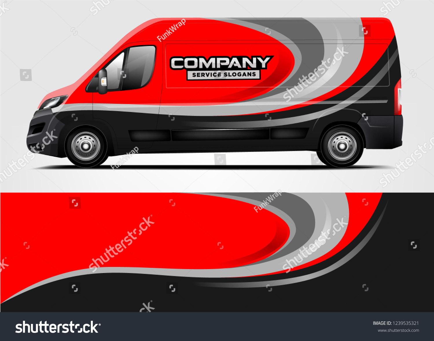 Van Wrap design for company, decal, wrap, and sticker. vector eps10