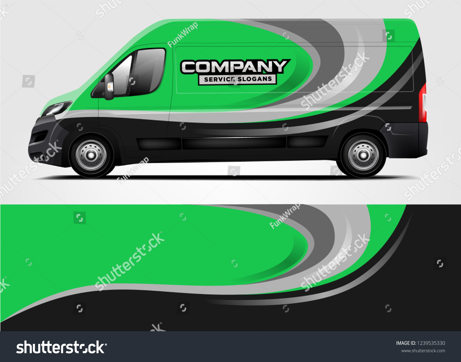 Van Wrap design for company, decal, wrap, and sticker. vector eps10