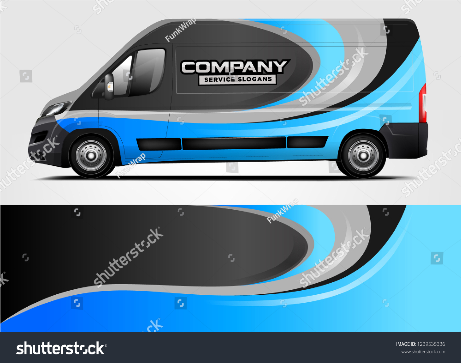Van Wrap design for company, decal, wrap, and sticker. vector eps10