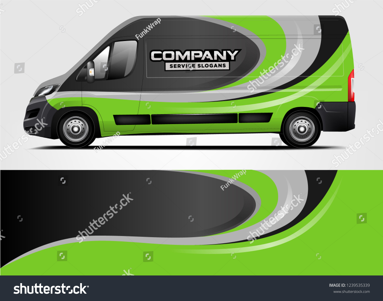 Van Wrap design for company, decal, wrap, and sticker. vector eps10