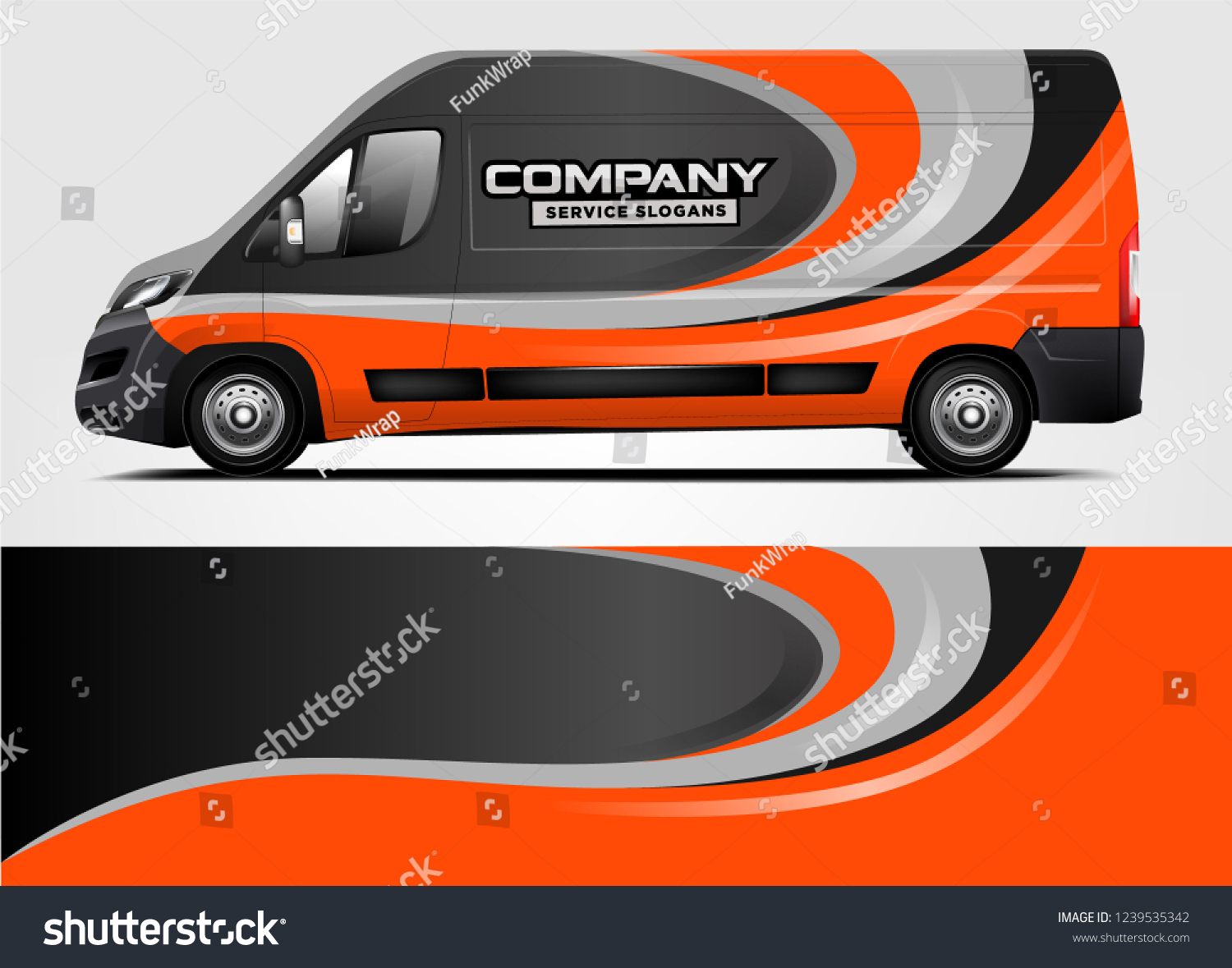 Van Wrap design for company, decal, wrap, and sticker. vector eps10