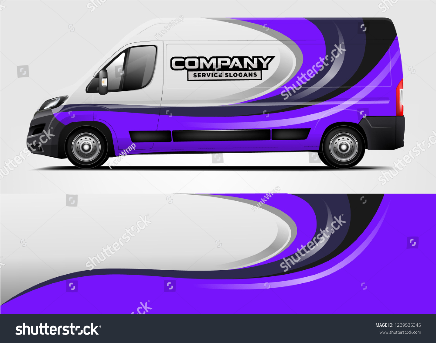 Van Wrap design for company, decal, wrap, and sticker. vector eps10