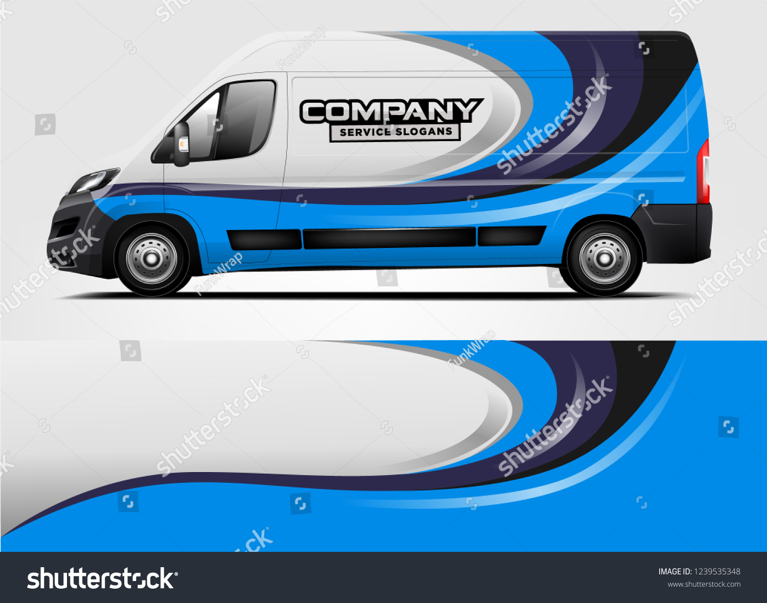 Van Wrap design for company, decal, wrap, and sticker. vector eps10