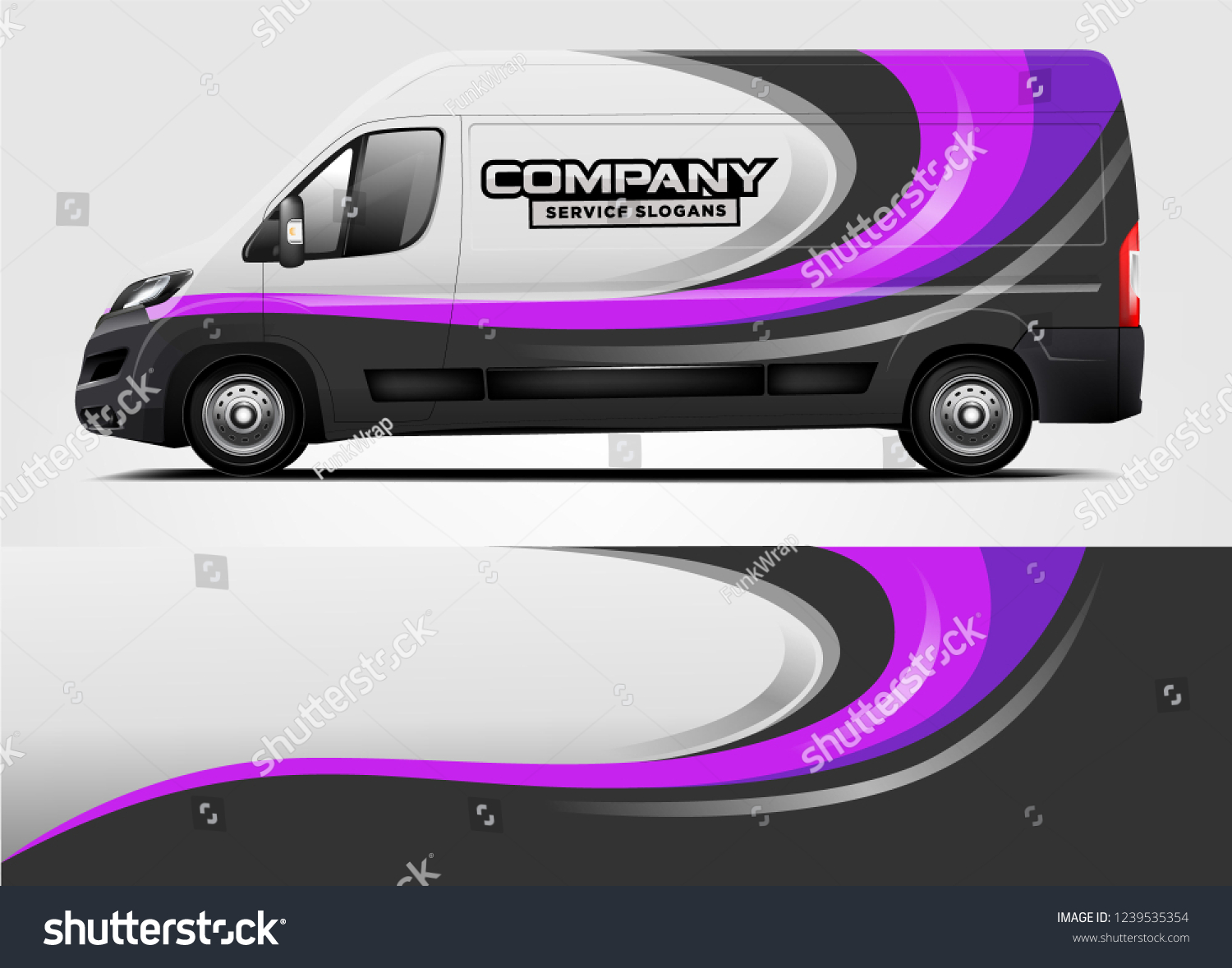 Van Wrap design for company, decal, wrap, and sticker. vector eps10