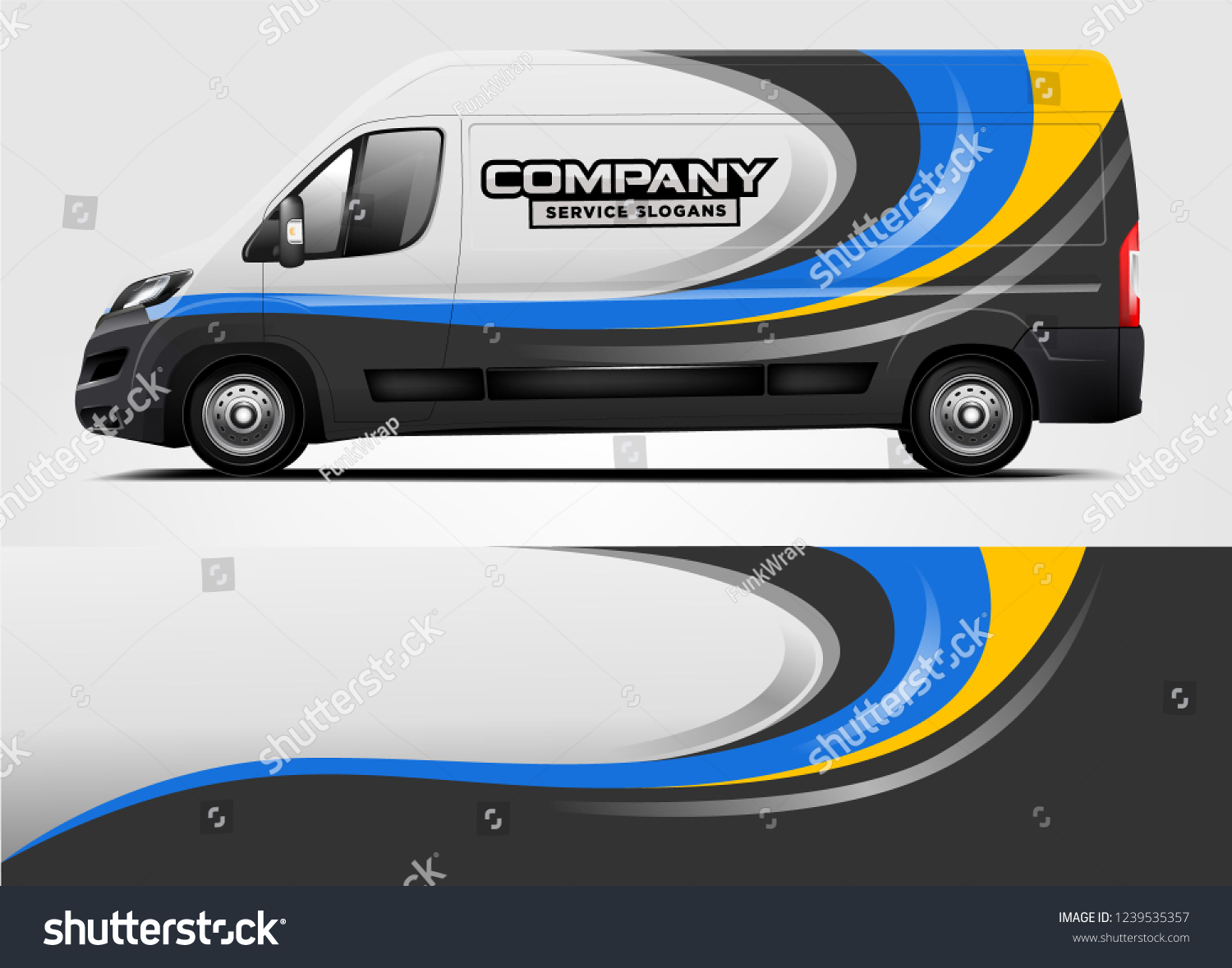 Van Wrap design for company, decal, wrap, and sticker. vector eps10