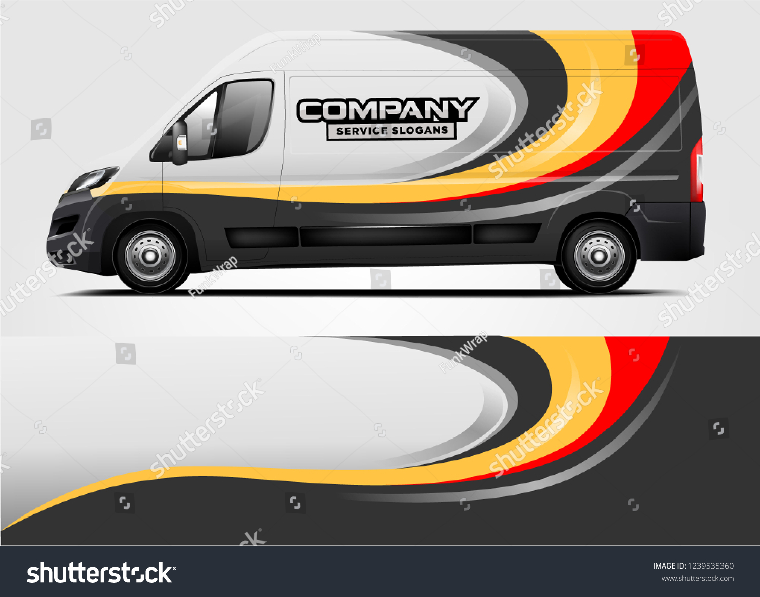 Van Wrap design for company, decal, wrap, and sticker. vector eps10