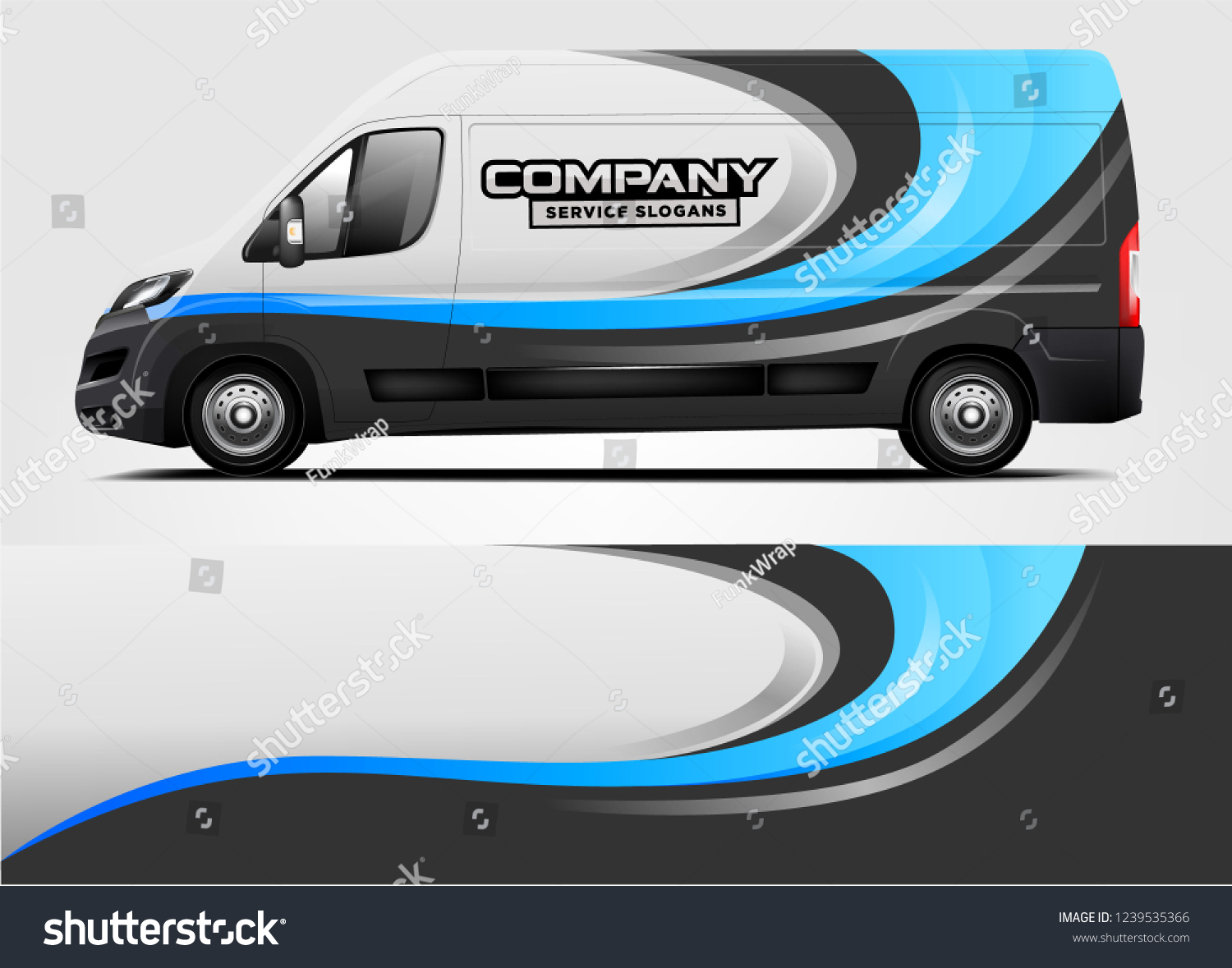 Van Wrap design for company, decal, wrap, and sticker. vector eps10